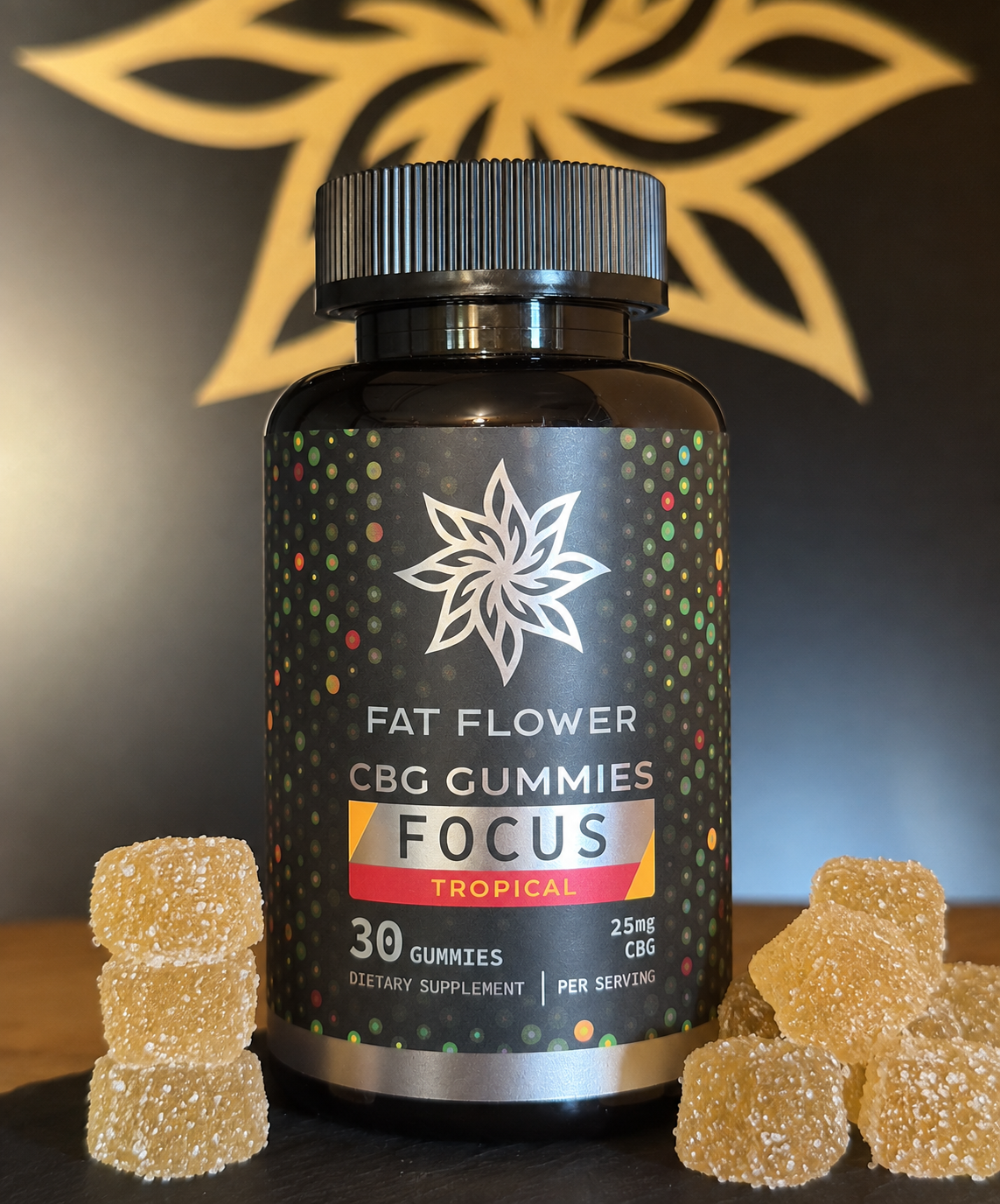 Fat Flower CBG Gummies Tropical Flavor 30 Count with 25mg CBG