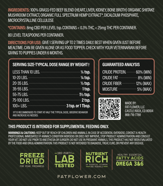 Fat Flower Dog CBD Supplement