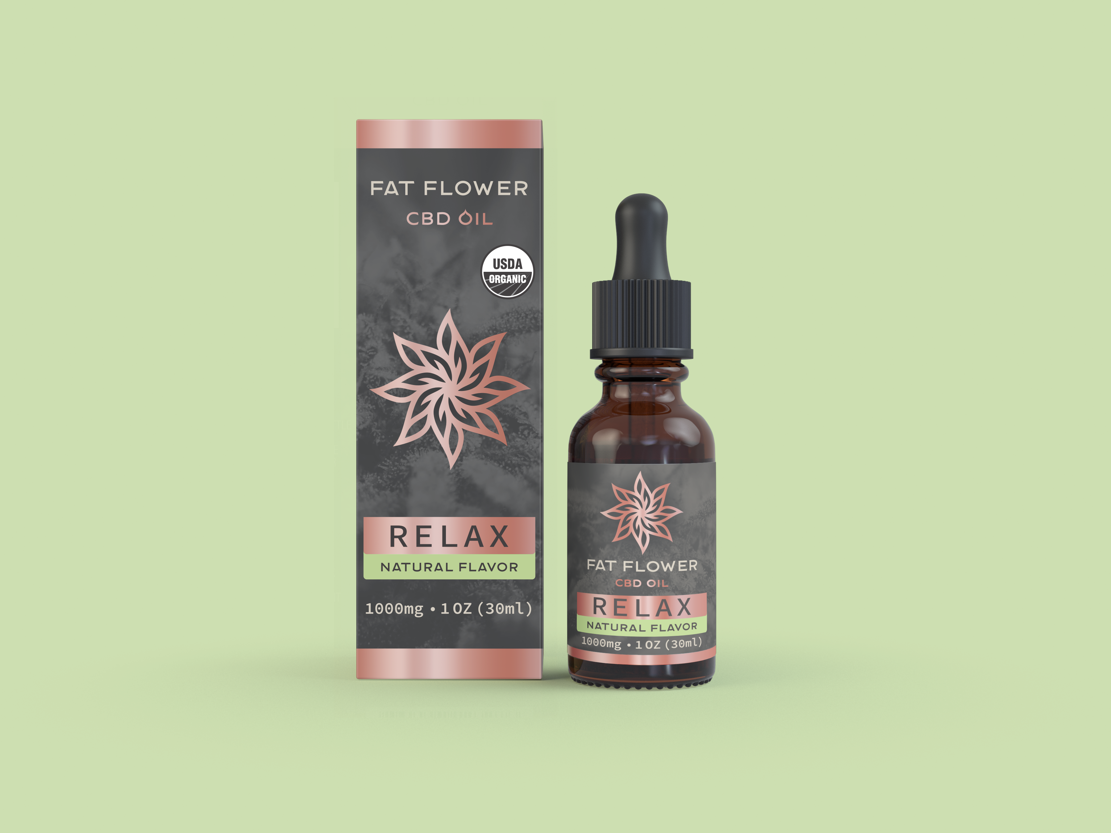 Relax full spectrum certified organic CBD 1000mg natural flavor oil for anxiety relief and help with sleep. Contains less than 0.3% THC.